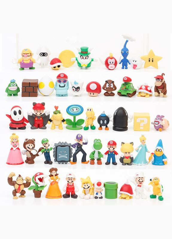 Супер Марио Super Mario Супер Марио брос братья Марио набор фигурок игровые фигурки 48 шт Shantou (282993580)