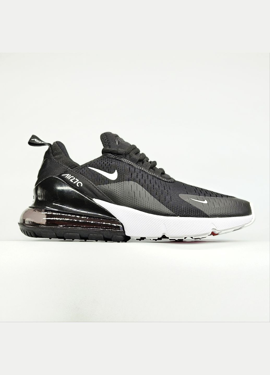 Кросівки жіночі і чоловічі Nike Air Max 270 black white | Найк Аір Макс 270 чорні білі No Brand чорно-білі демісезони (307288644)