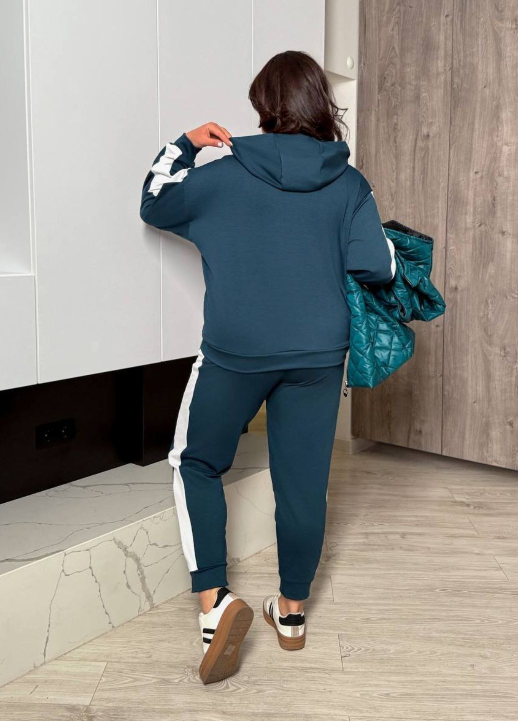 Жіночий костюм трійка з двонитки з жилеткою із плащівки Tik-Tak (340334643)