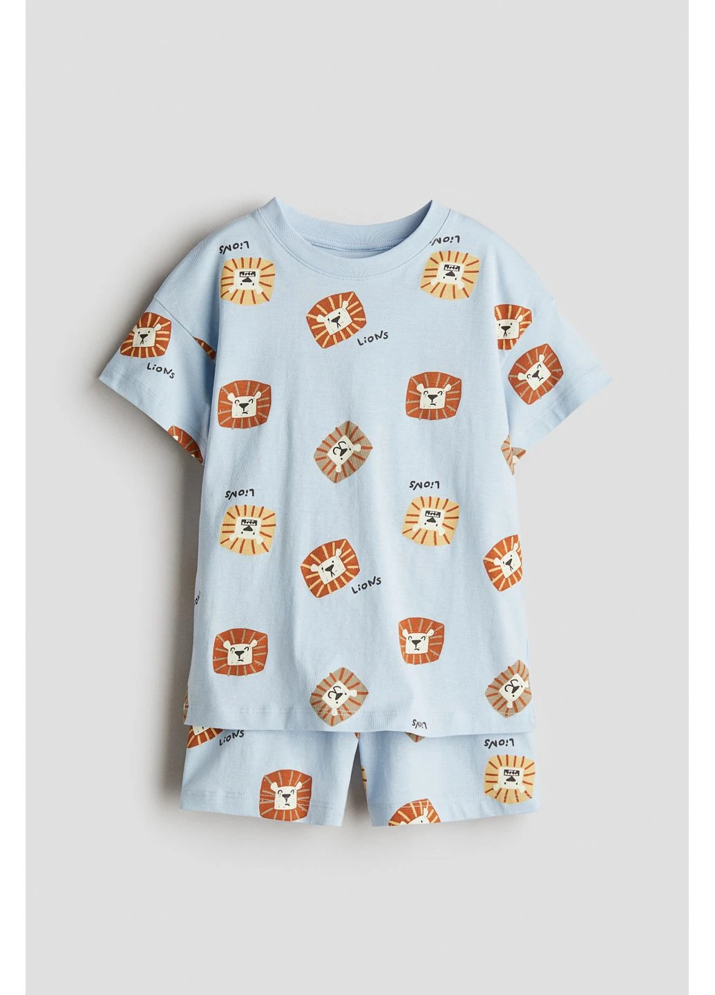 Голубой комплект футболка+шорты H&M