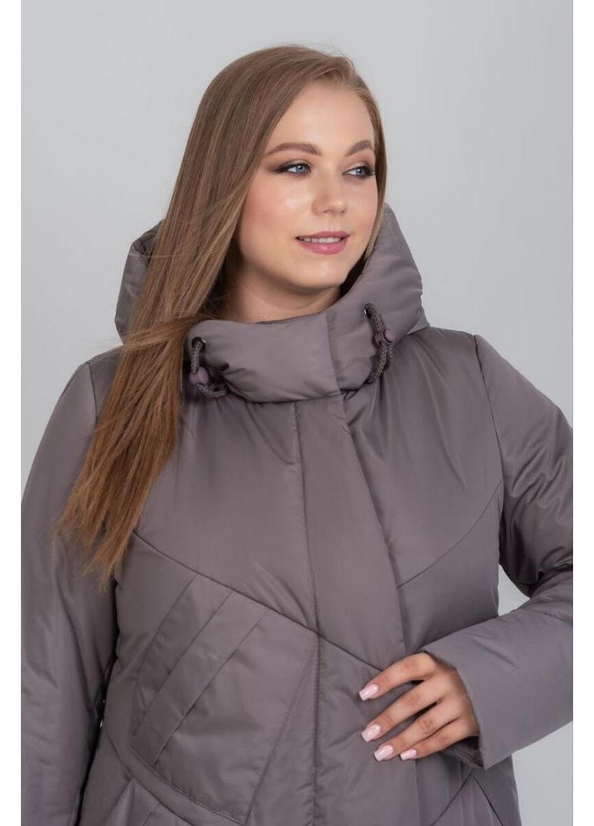 Кофейное зимнее Женское зимние пальто большого размера SK