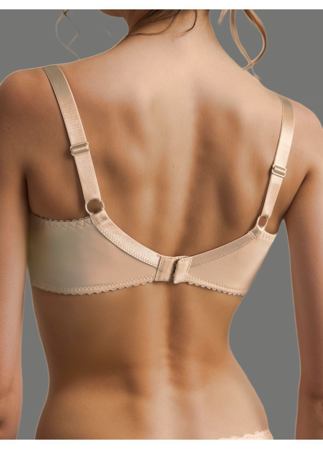 Бежевий бюстгальтер u 6572-1 d Acousma з кісточками спандекс, нейлон