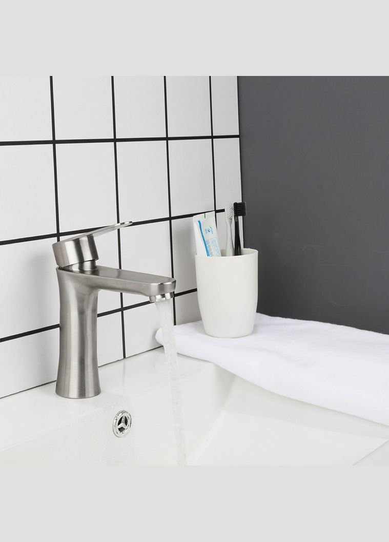 Смеситель для умывальника F1048, сатин Frap (316088997)