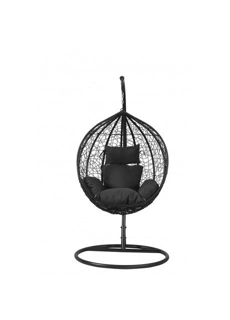 Підвісне крісло-гойдалка кокон B-015 чорно-сіре Bonro (349820360)