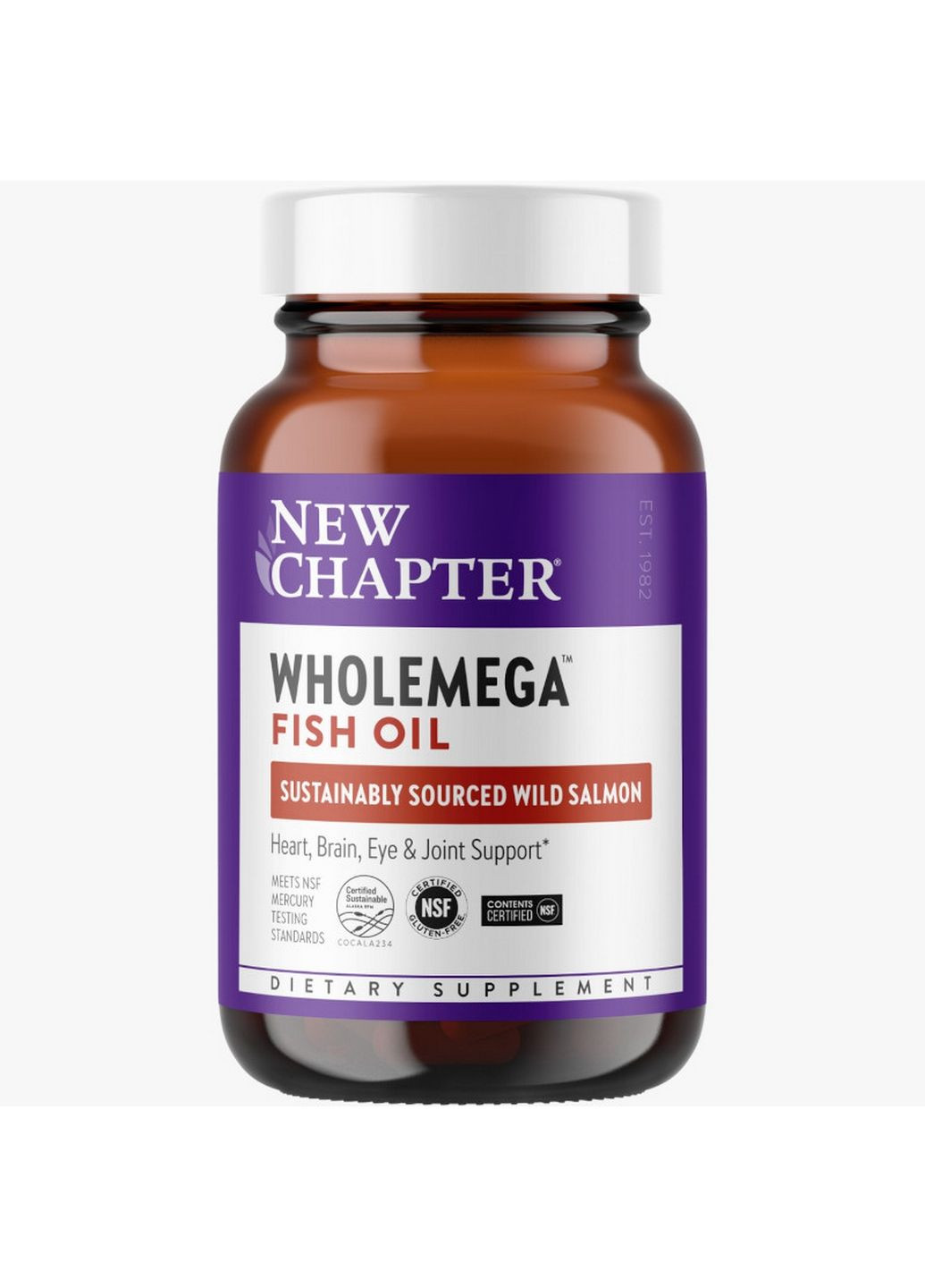 Жирні кислоти Wholemega Fish Oil, 30 капсул New Chapter (293419949)