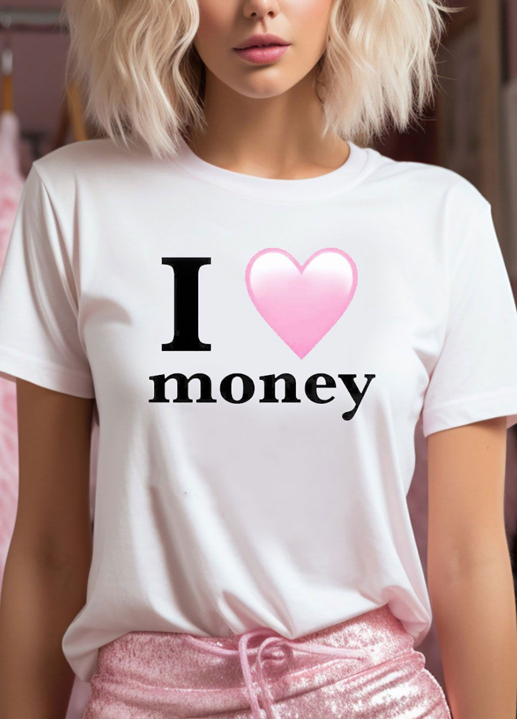 Белая летняя футболка женская белая money matters Zuzu