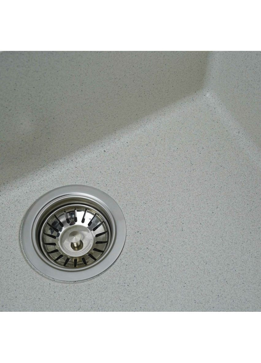 Гранітна мийка для кухні OASIS 5444 матова Біла в крапку Valeso (336934491)