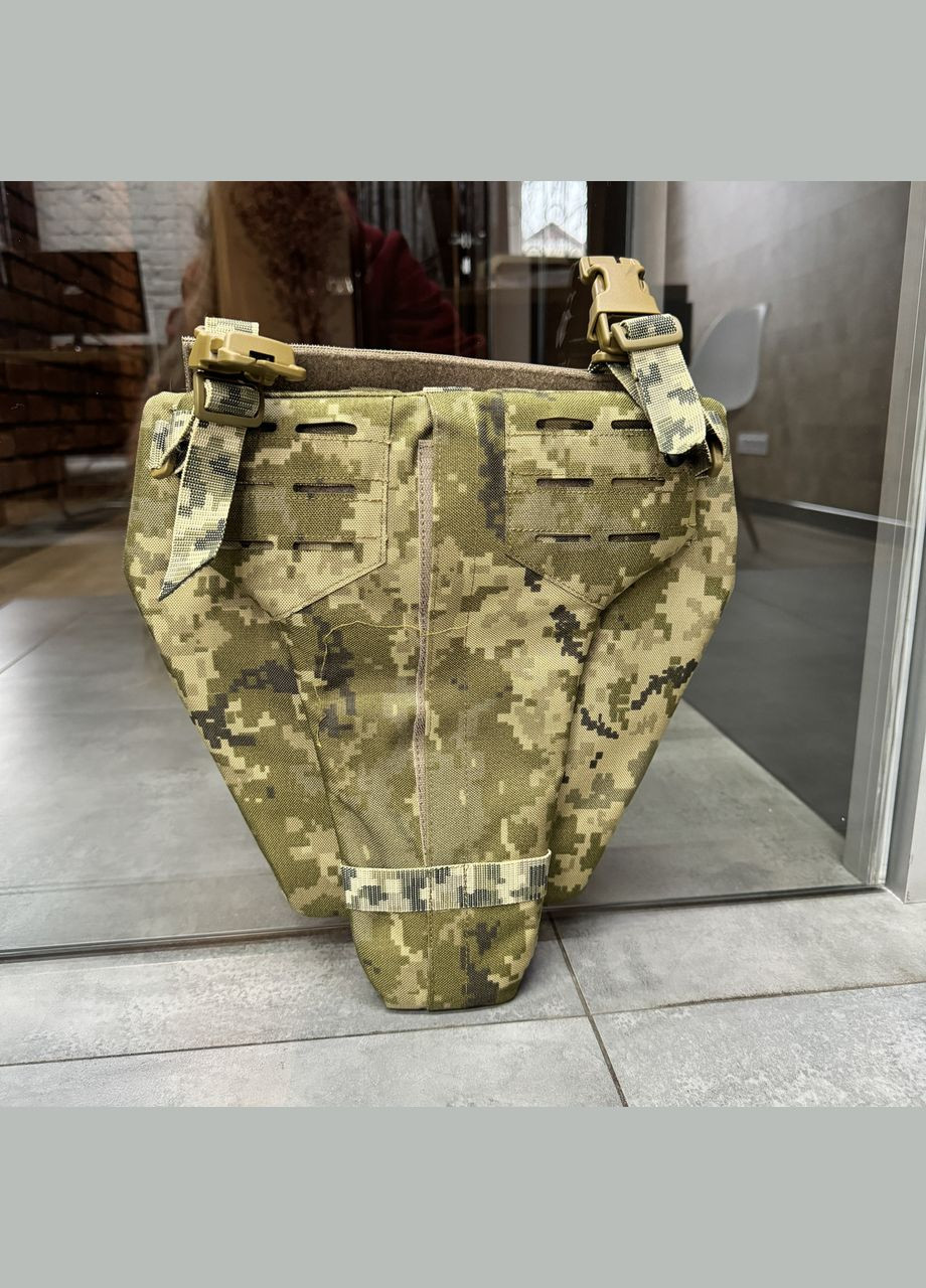 Напашник трехзонный 1-го класса защиты, Пиксель, фартук напашник, фартук с баллистическим пакетом Добронь (362601296)