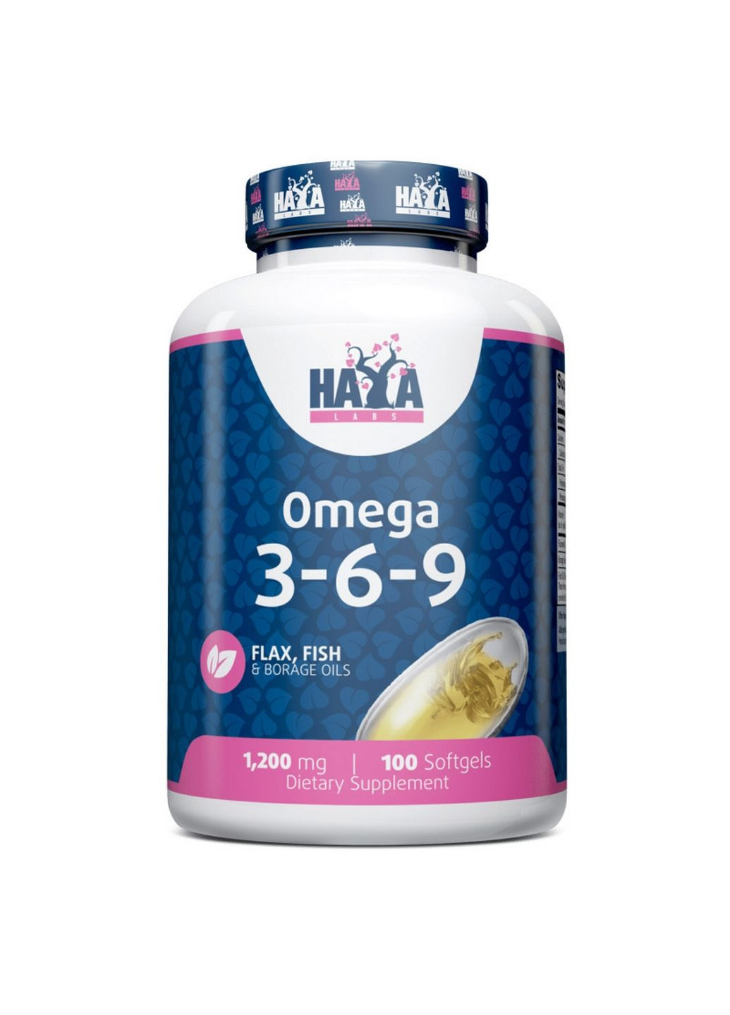 Жирные кислоты Omega 3-6-9, 100 капсул Haya Labs (293480718)
