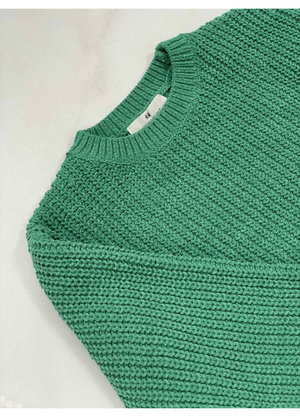 Зеленый зимний свитер H&M