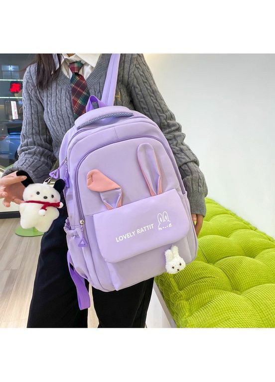 Школьный набор 4 в 1 рюкзак, сумка-шопер, пенал, сумочка-клатч через фиолетовый плечо 1310 No Brand (362475118)