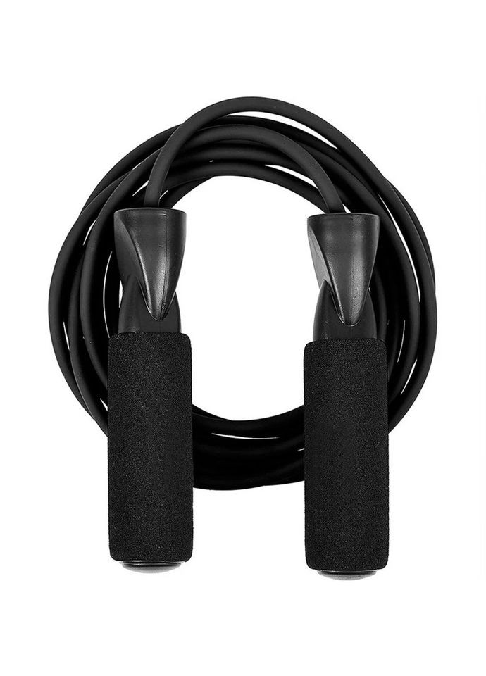 Скакалка с подшипниками черная для фитнеса и тренировок универсальная для активных игр Newt (368760256)