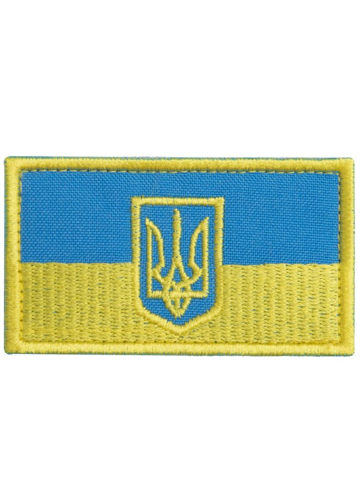 Набір шевронів 2 шт. із липучкою Прапор України з Тризубцем, вишитий патч 5х8,2 см IDEIA (275870872)