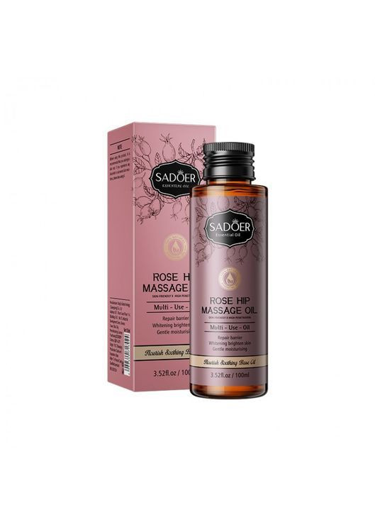 Олія масажна з трояндою SADOER Massage Rose oil, 100 мл No Brand (393946634)