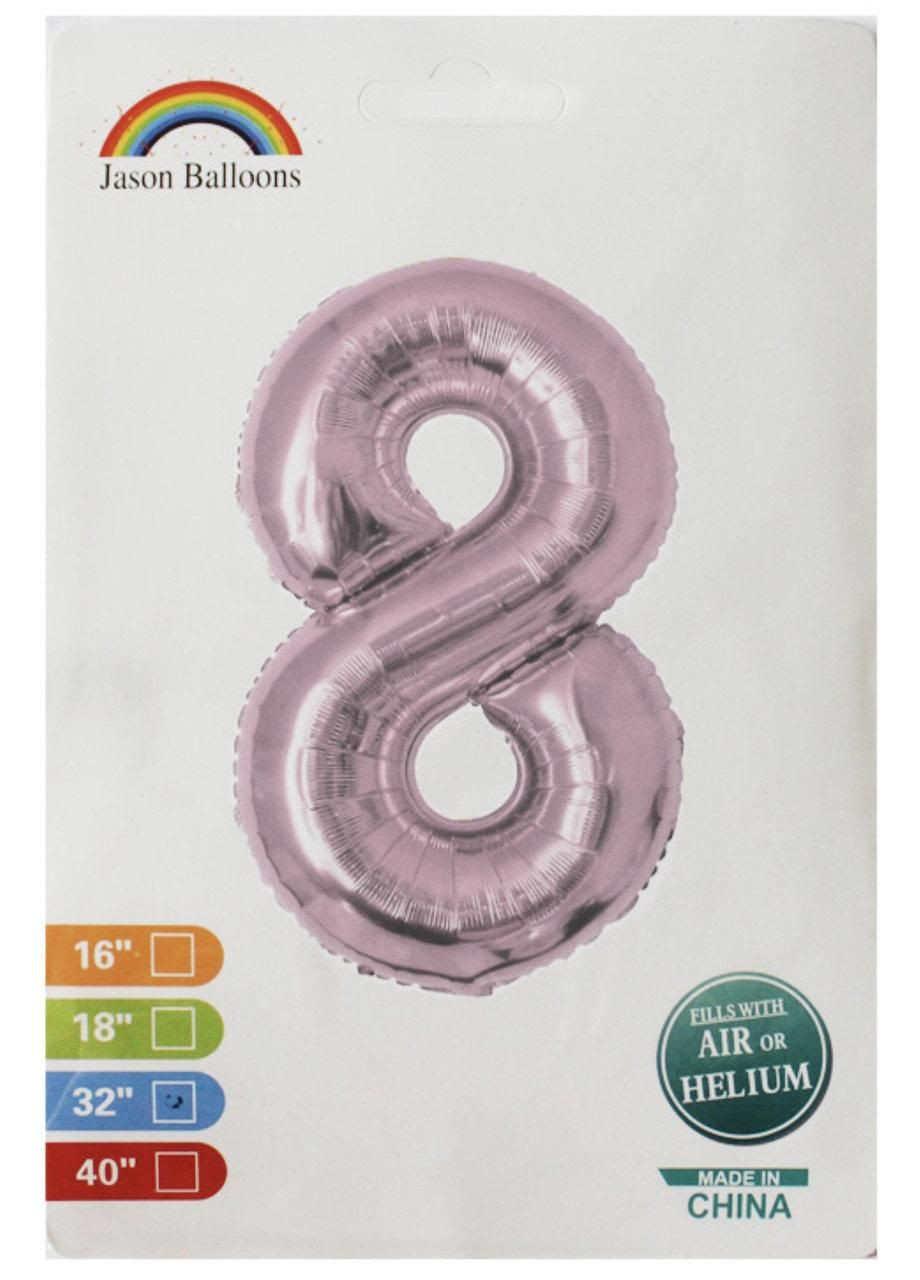 Фольгированная цифра 8 розовое золото 70 см No Brand (302313089)