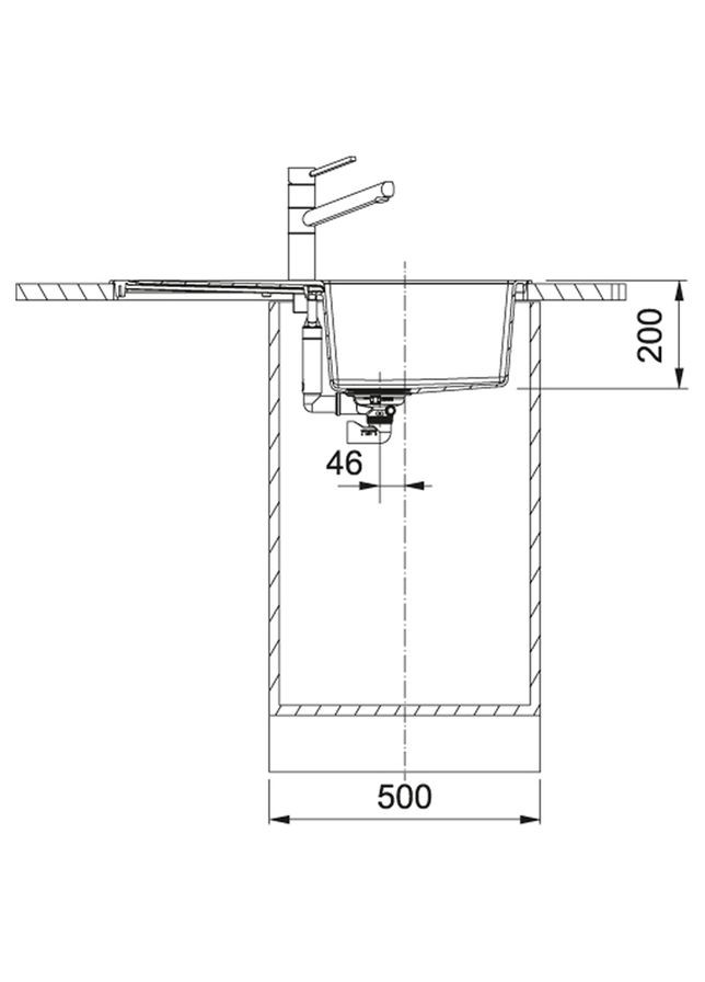 Мийка кухонная Sirius 2 тектонайт, прямокут., з крилом, 780х500х200мм, чаша - 1, врізна, бежевий FRANKE (330031911)