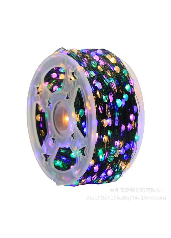 Гірлянда Роса 60 м мідний зелений дріт USB, Пульт, 600 LED, мульти (різнобарвна) No Brand (368150446)