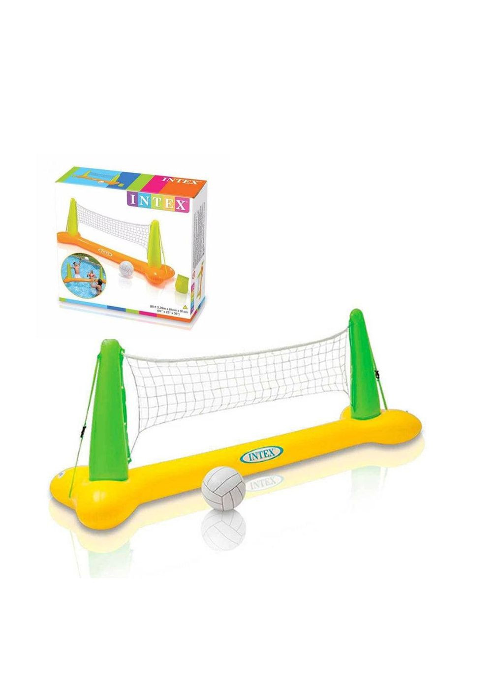 Надувной волейбол Сетка и мяч 239x64x91см игровой набор Intex (362695643)