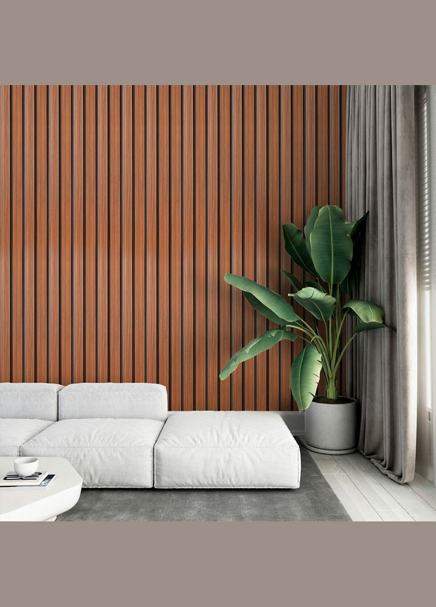 Рейка декоративная PS 2900х120х12мм Темный дуб SW-00001746 Sticker Wall (327088891)