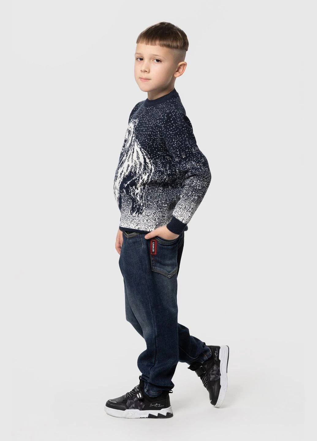Свитер однотонный для мальчика 434 116 см Синий (2000990167590W) shop (2000990167590) Cilivili (357436480)