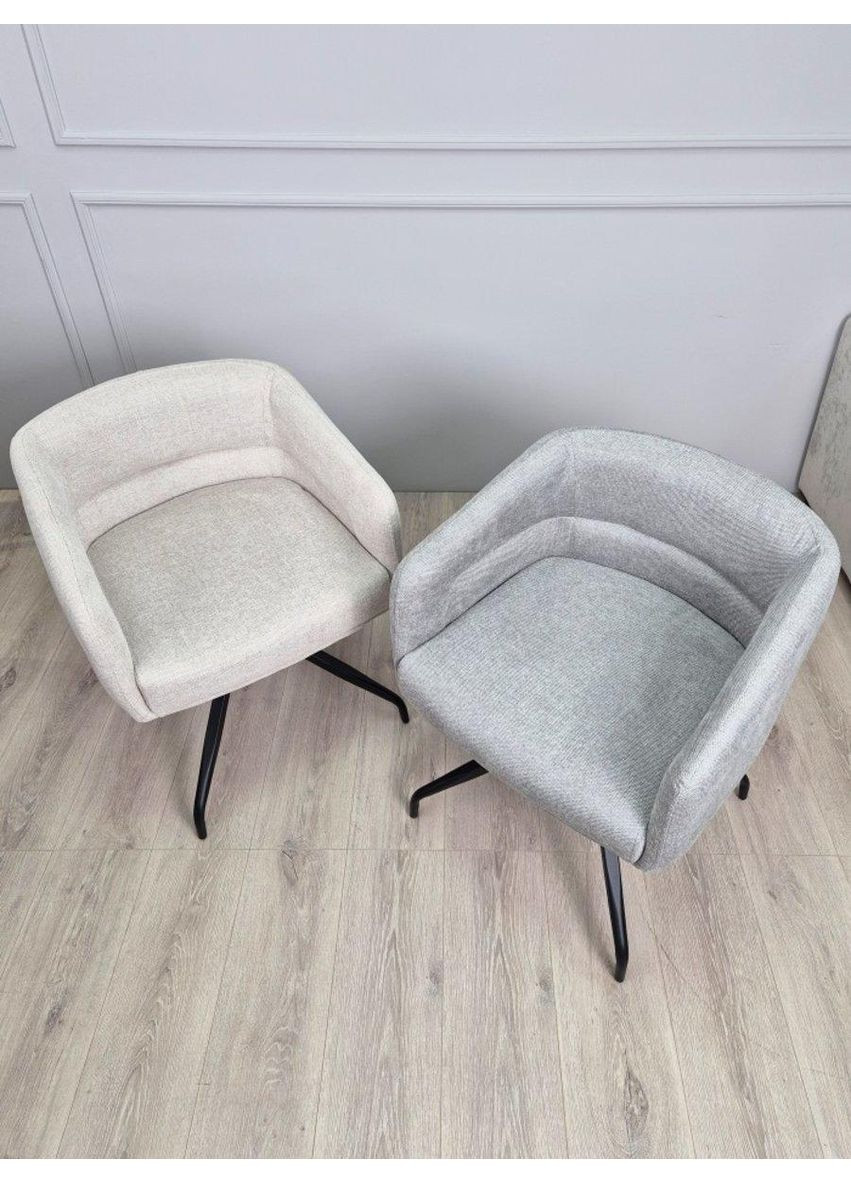 Стул EMMA стул черный каркас/беж тк. Intarsio (365461429)