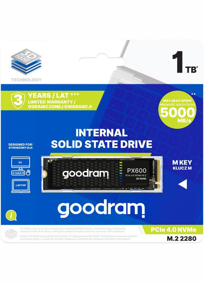 SSD накопичувач 500 GB (SSDPR--500-80) Goodram PX600 (315142056)