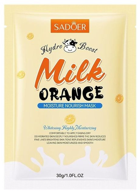 Тканинна маска для обличчя Milk Orange Hydro Boost Mask 30g (1466320-35087730) SADOER (368666646)