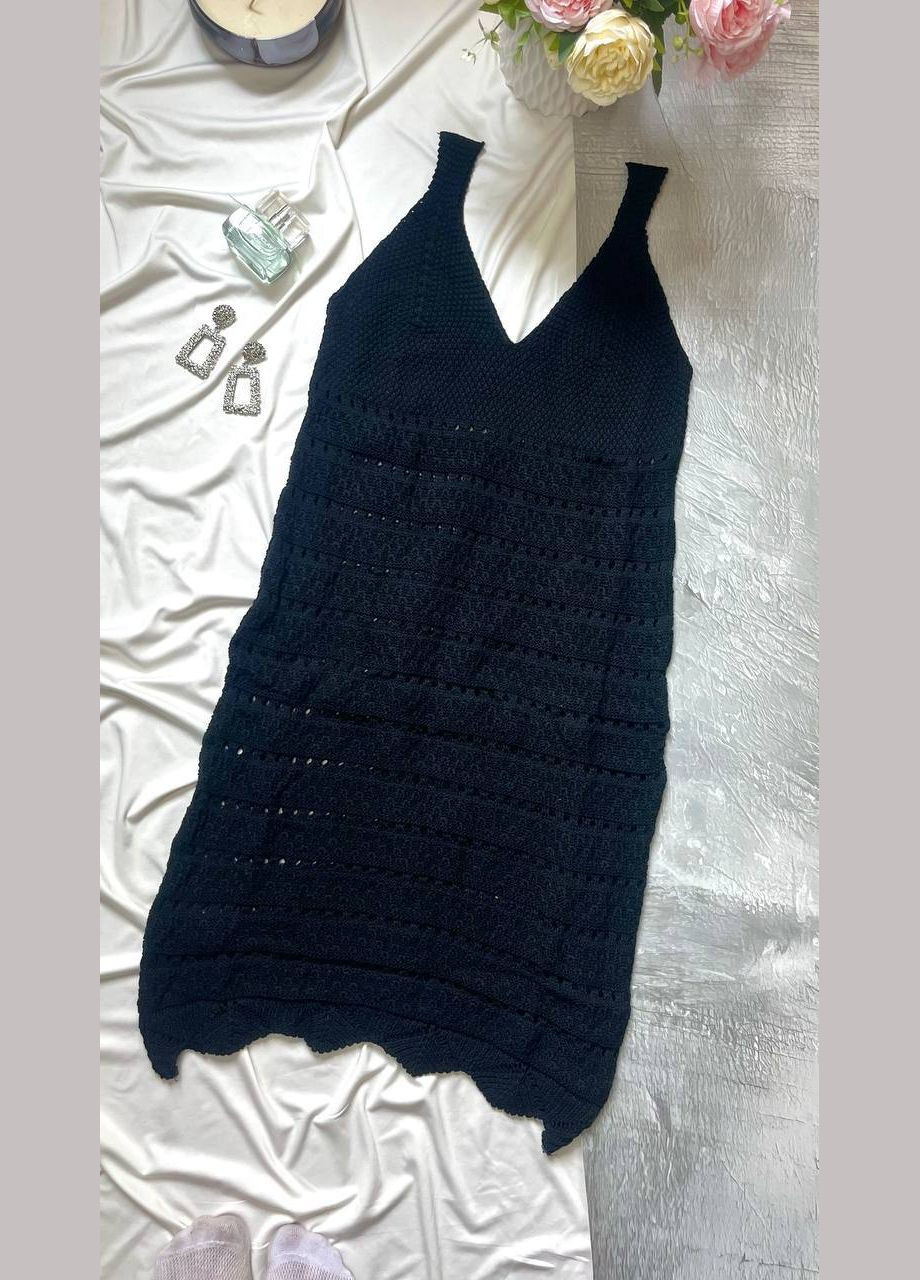 Черное нежное вязаное платье турция No Brand