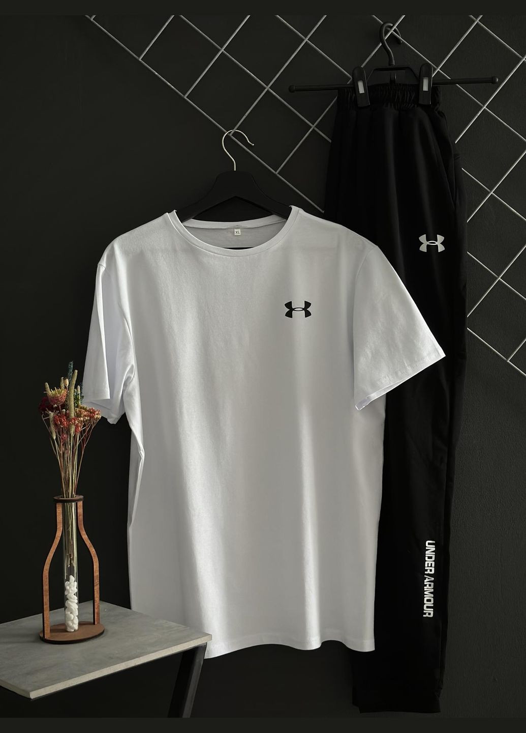 Штани чорні+ футболка біла (весна/літо/осінь) No Brand (316944564)