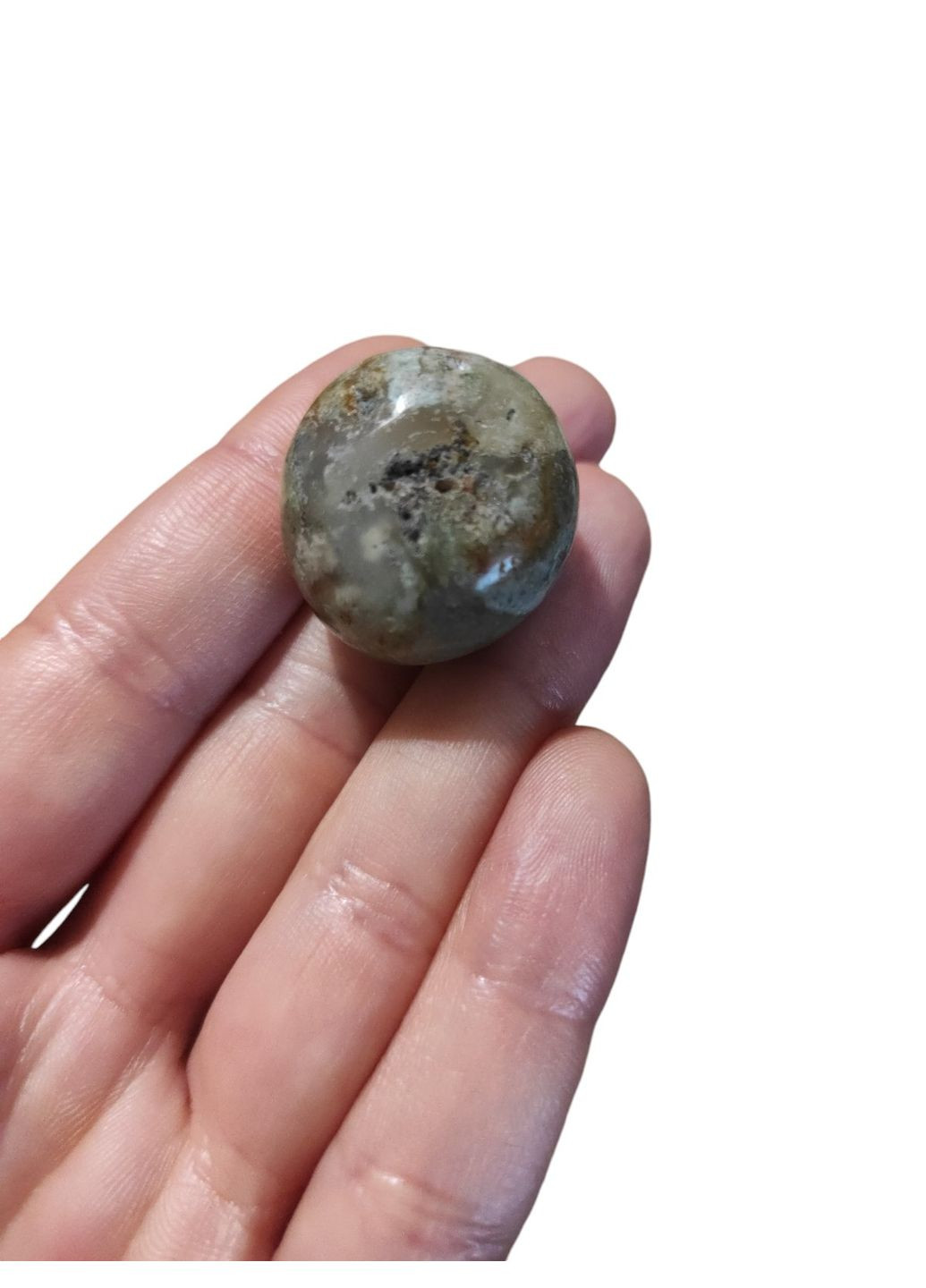 Оброблений камінь Бамбукового агату 1 шт, розмір каменю 20 мм No Brand (305577665)