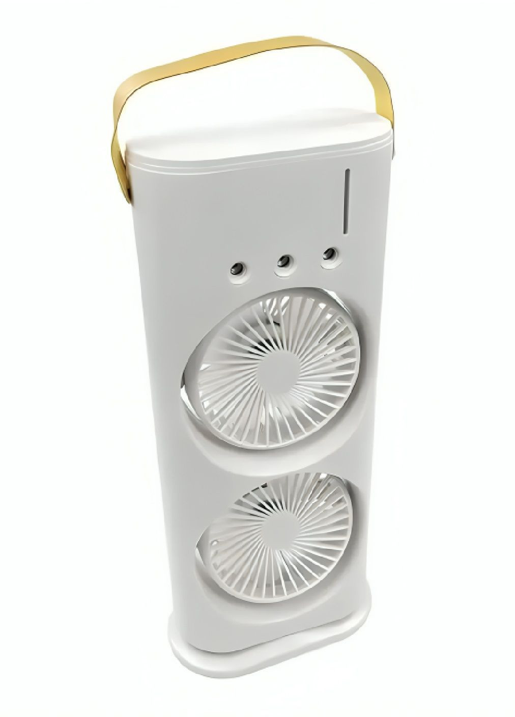 Настільний подвійний вентилятор з пультом зволожувачем повітря підсвічуванням 4000 mAh 37.5х14.5х9 см (480168-Prob) Білий Unbranded (330223847)