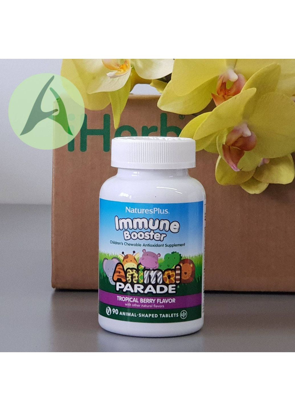 Source of Life, Animal Parade, добавка для укрепления детского иммунитета, вкус натуральных тропических ягод, 90 животных Nature's Plus (370135431)