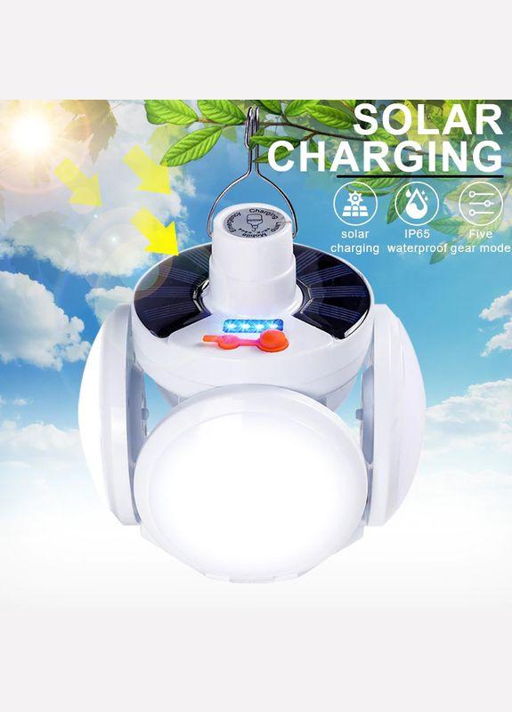 Универсальный фонарь-светильник подвесной, раскладной Solar Emergency Lamp с аккумулятором No Brand (340111804)