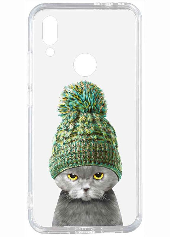 Чехолнакладка Acrylic+TPU Print Case Xiaomi Redmi 7 #7 Cat In Hat Transparent Toto (301780487)