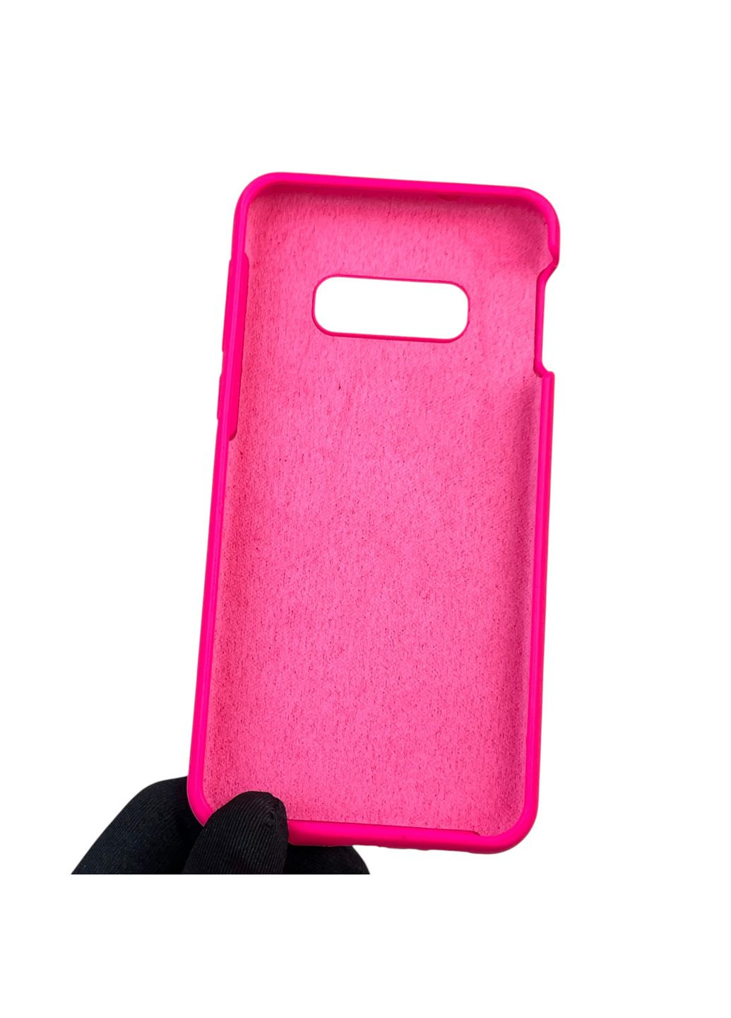 Чехол для Galaxy S10E (SM-G970F) силиконовый с микрофиброй нескользящий на самсунг с10е малиновый Samsung (366387169)