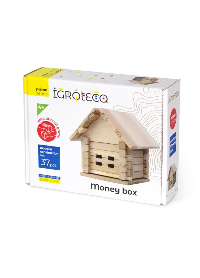 Деревянный конструктор "Копилка" 900293, 37 деталей Igroteco (341609828)