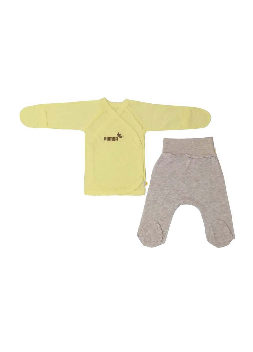 Комбинированный летний комплект распашонка и ползуны Лио