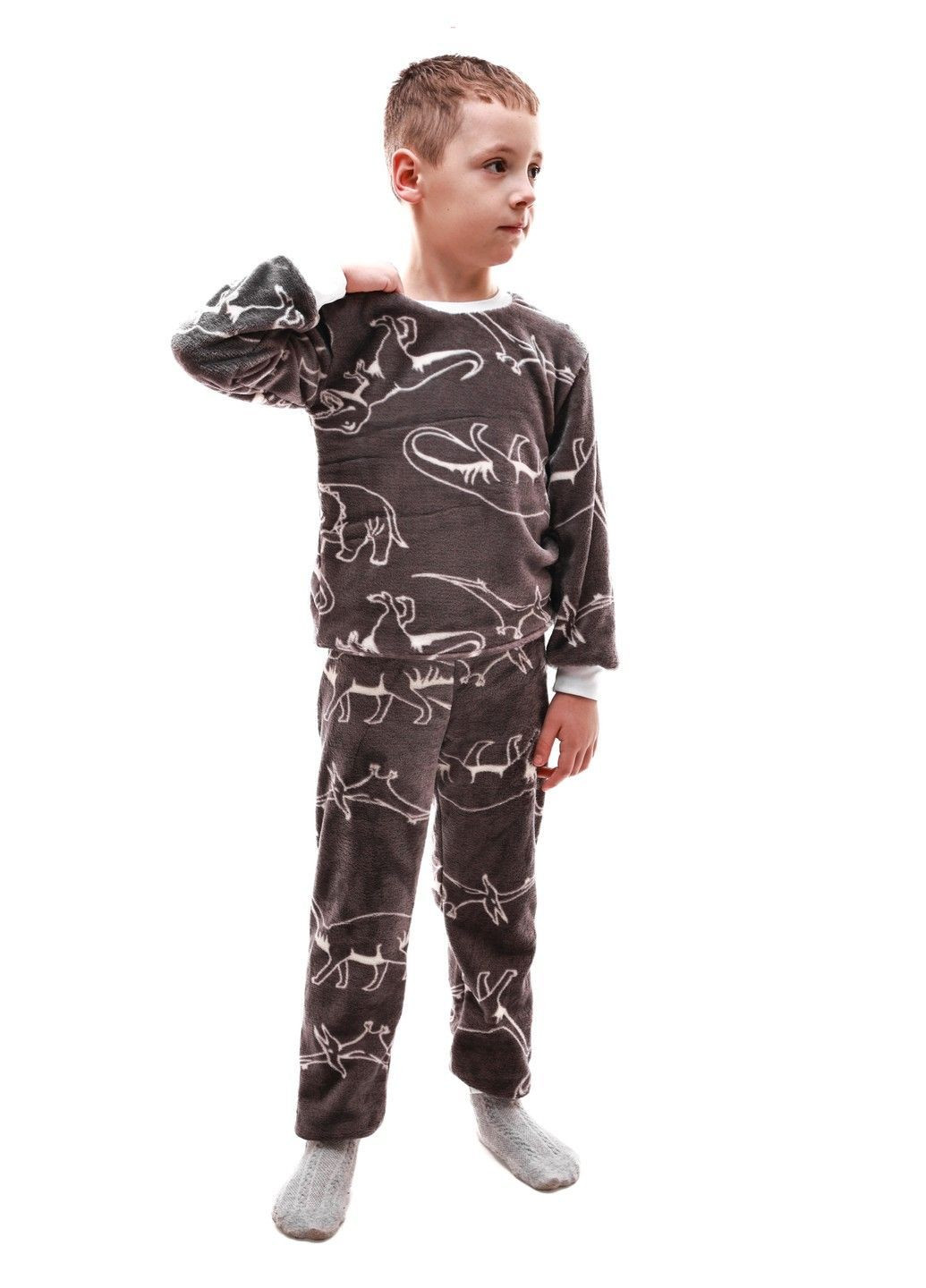 Серая пижама для мальчика No Brand