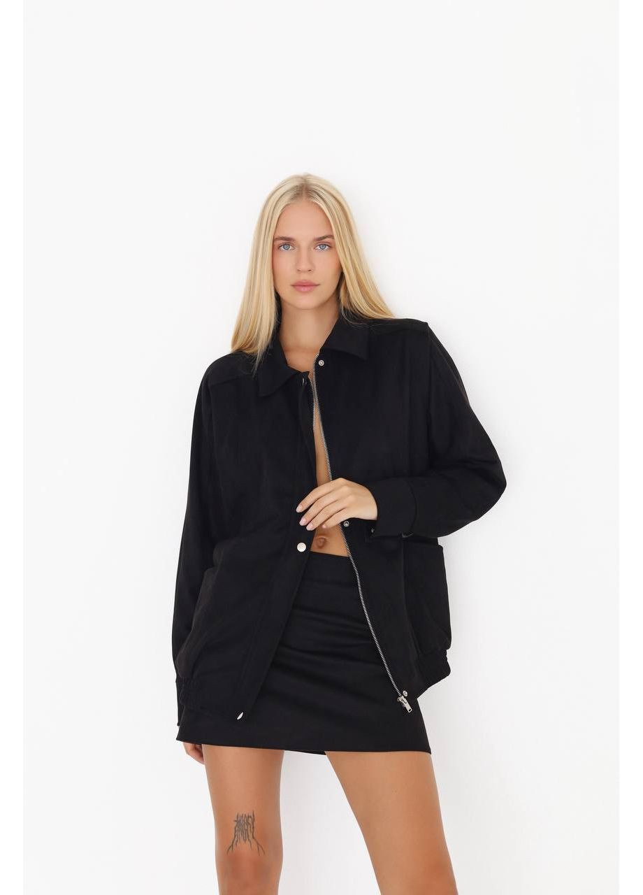 Бомбер із штучної замші — стильний та універсальний (заміри в описі) GD/GL Модний простір на блискавці (370147003)