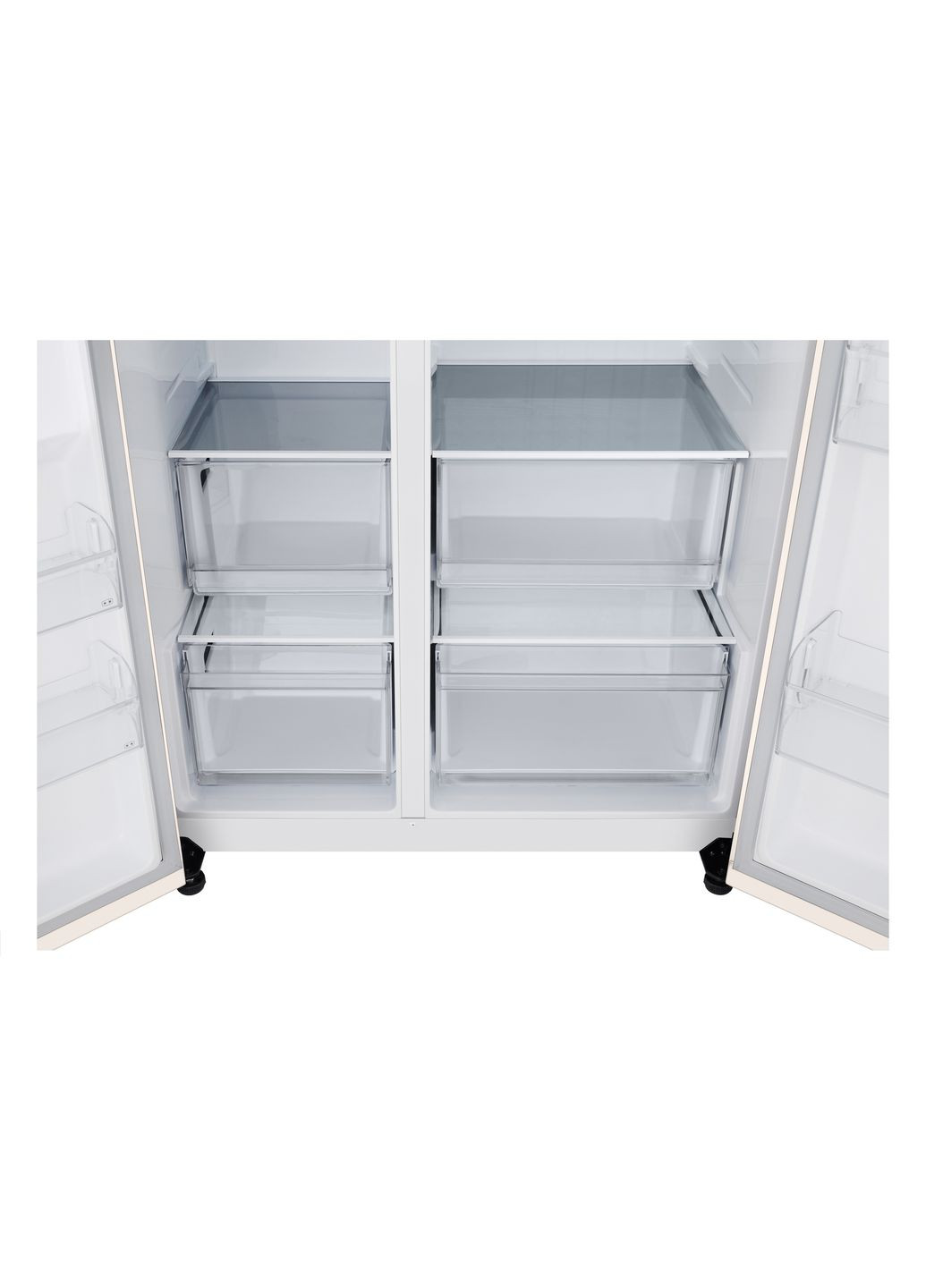 Холодильник SBS, 179x91х74, холод.отд.422л, мороз.отд.-236л, 2дв., А+, NF, инв., диспл внутр., бежевый LG