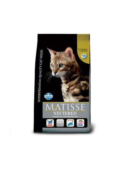Сухий корм Matisse Neutered Chicken для стерилізованих кішок і кастрованих котів із куркою 1.5 кг Farmina (308752653)