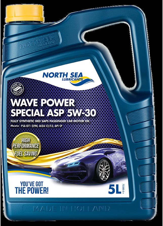 Синтетична MID SAPS моторна олива WAVE POWER SPECIAL ASP 5W-30 5л No Brand (341720922)