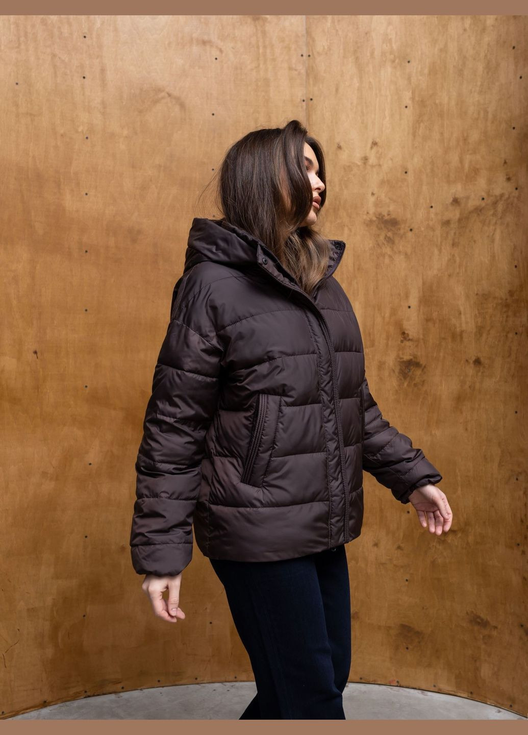 Коричнева демісезонна демісезонна куртка Geran