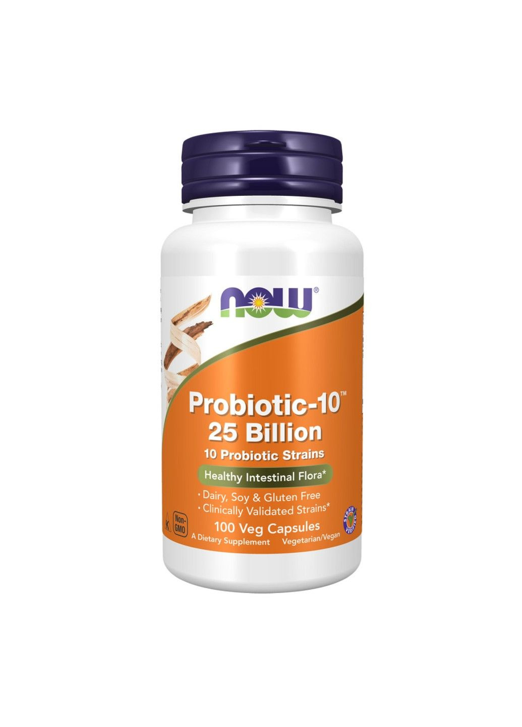 Probiotic-10, 25 млрд КУО, 100 вегетаріанських капсул Now Foods (347600479)