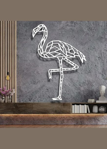 Панно 3D декоративное с объемом 15 мм для стен, Фламинго 84 х 60 см коричневое Декоинт (276708305)