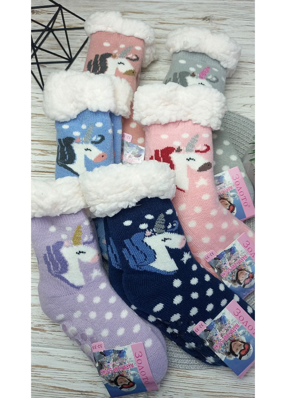 Хутряні шкарпетки капці з тормозками No Brand (345742848)