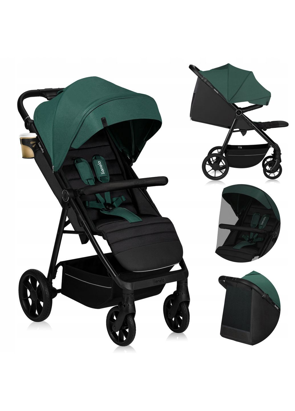 Прогулянкова коляска MIRA GREEN EMERALD Lionelo (354333326)