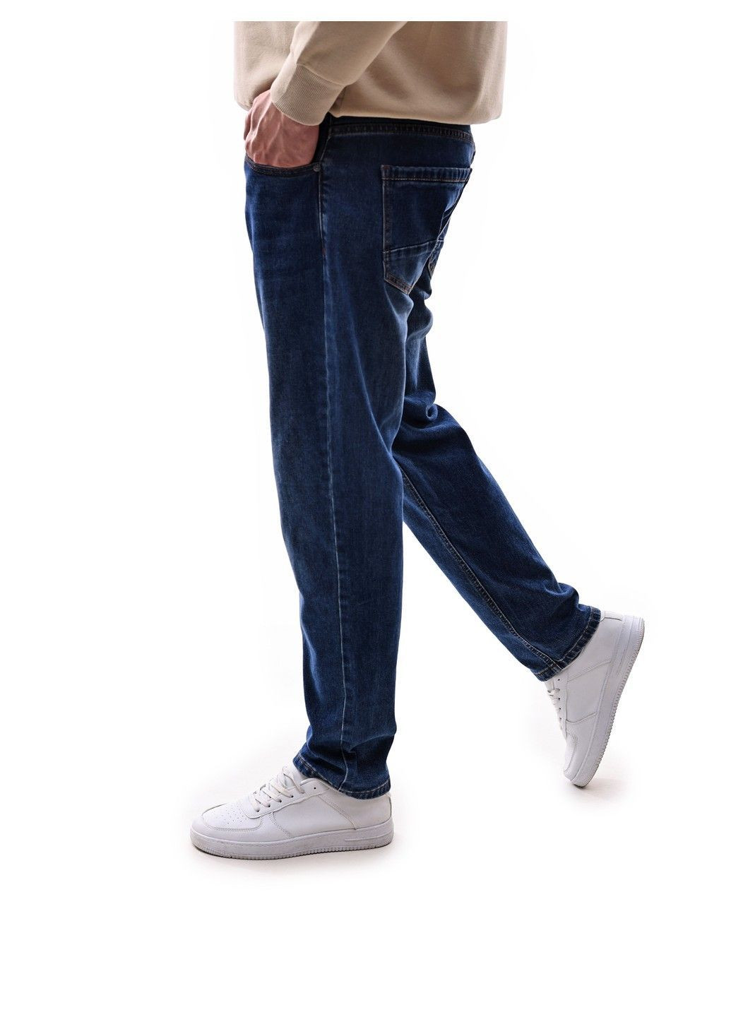 Темно-синие демисезонные джинсы мужские MOSRBLAK