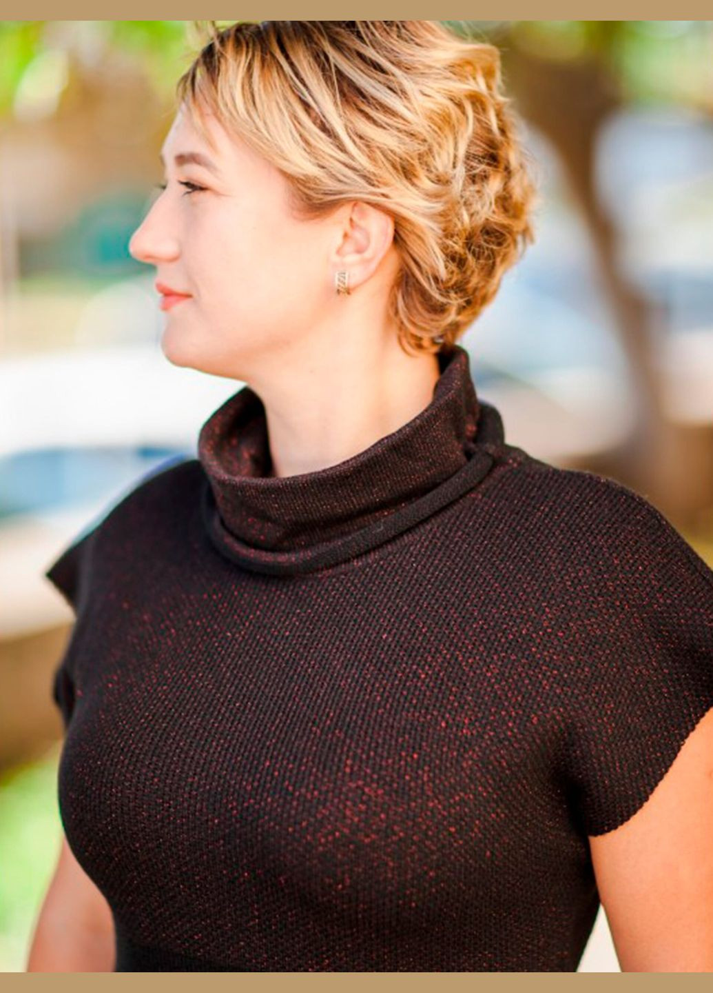 Красивый женский теплый вязаный сарафан с люрексовой нитью (sarafan-s--l-779-19-chernj) Nita