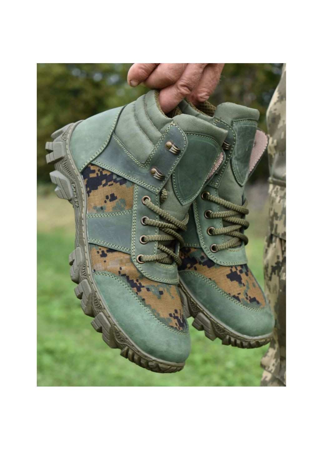 Військові Жіночі Тактичні Берці Зимові. 36-48р Олива+Піксель. Натуральна шкіра! MSZF-2121 No Brand (301148050)